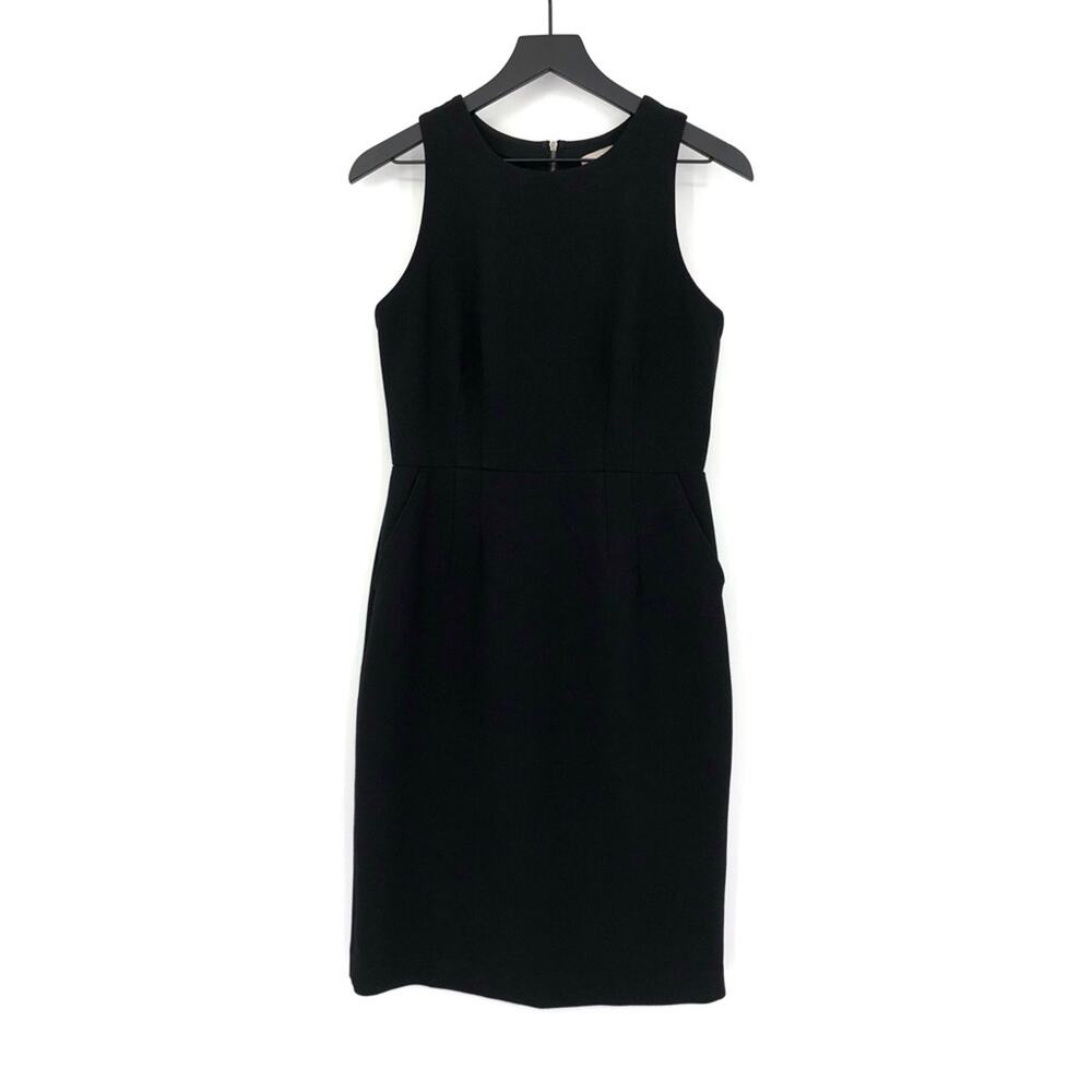 LOFT Sleeveless Sheath Dress Black 4